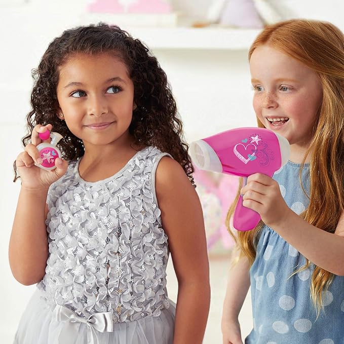 Kidoozie Glamour Girls Styling Set - Pretend Play Hair and Cosmetics Set for Children Ages 3 and Above