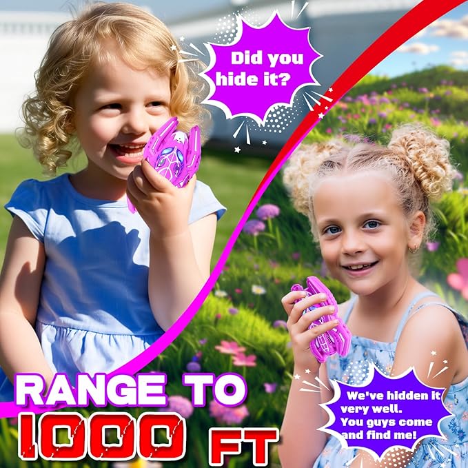 Spiders Walkie Talkies for Girls Toys|Walkie Talkies for Toddlers Age 3-8 Year Old|Camping Gear Outdoor Hiking Newsletter|Long Distance Wireless Telephone Receiver for 3-5 4-8 Year Old Kids Gifts