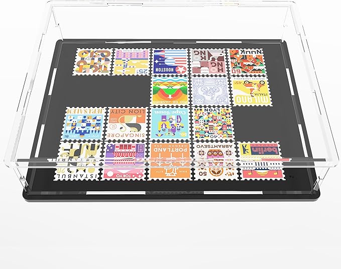 Acrylic Display Case for Book, Clear Flat Acrylic Box for Displaying Books, Medals, Stamps, Collectibles and Cards