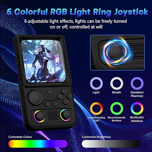 R36TMAX Retro Handheld Game Console, Portable Retro Gaming Console with 4.0” CRT-Inspired Screen, 4000mAh Arcade Classics, Supports Multiple Emulators, WiFi Network Battling, 64GB (Black)