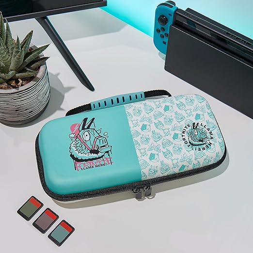 Numskull Fortnite Llama Hard Shell Travel Case for Nintendo Switch and OLED Model Console - Fits 10 Games and Switch Accessories