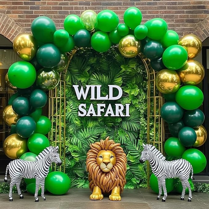 RUBFAC 129pcs Green Balloons Different Sizes 18 12 10 5 Inch Green Latex Christmas Balloon Garland Arch for Masquerade Party Decorations Birthday Baby Shower Wedding Party Supplies