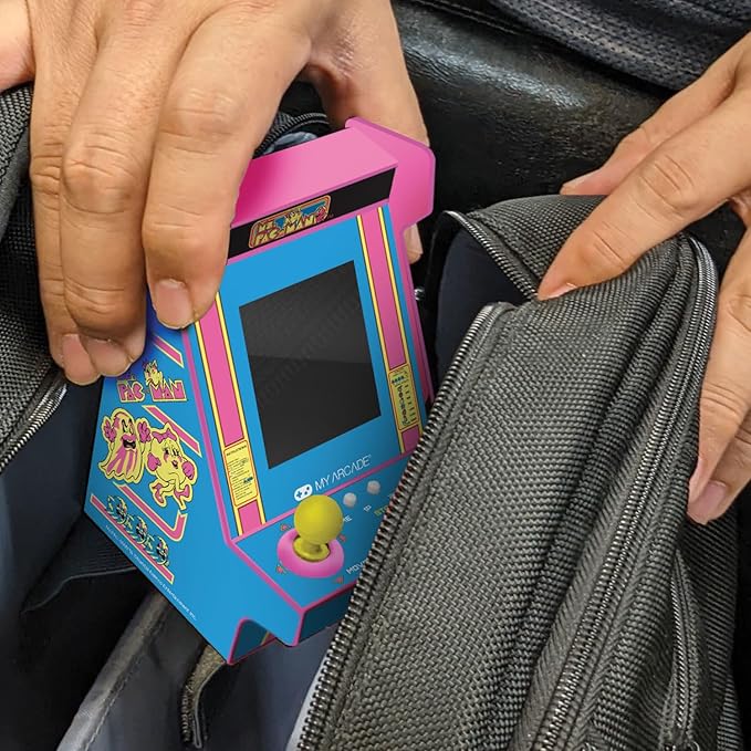 My Arcade Ms. Pac-Man Nano Player - 4.8" Mini Arcade, 2.4" Screen, Arcade Classics, Retro Consoles