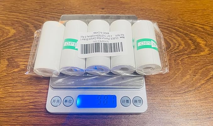 5 Rolls Premium Mini Thermal Printer Sticker Paper, BPA Free, 57 X 25mm, Mini Printer Sticker Paper for Most Kids Instant Camera, Kids Instant Camera Refill