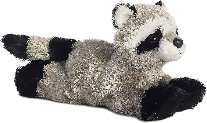 Aurora® Adorable Mini Flopsie™ Rascal™ Stuffed Animal - Mini Companions Ready for Playful Adventures - for Kids All Ages, Toddlers, Adults, and Families - Gray 8 Inches