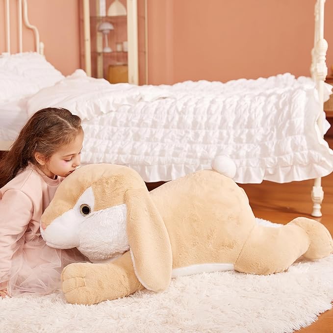 IKASA Giant Easter Rabbit Stuffed Animal Plush Toy, 30" Large Bunny Plushy Toys for Kids Girls Boys Children