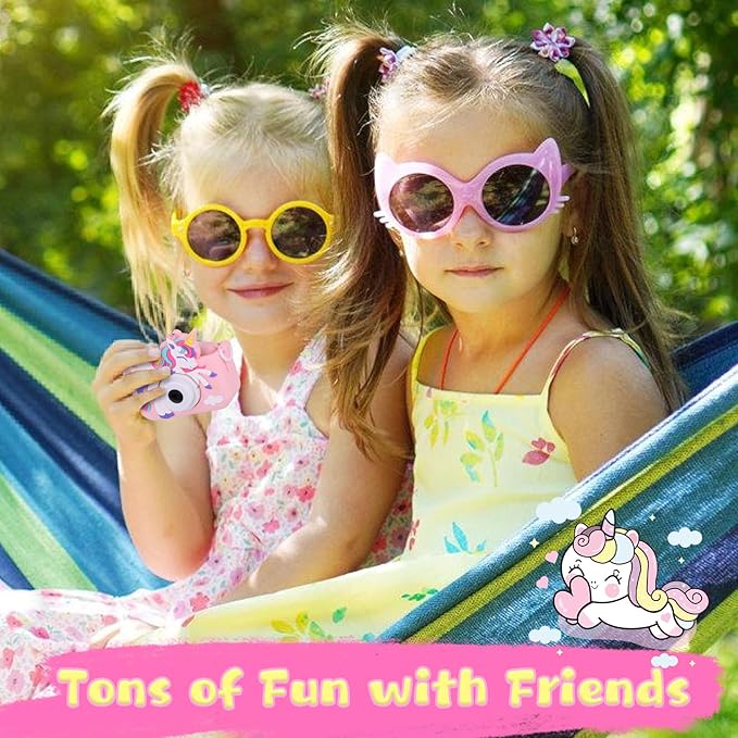 2-Pack Camera for Kids Girls Age 3-8, Toddler Kids Digital Camera Christmas Birthday Gifts for 3 4 5 6 7 8 Years Old Girl, Cute Selfie Video Camera