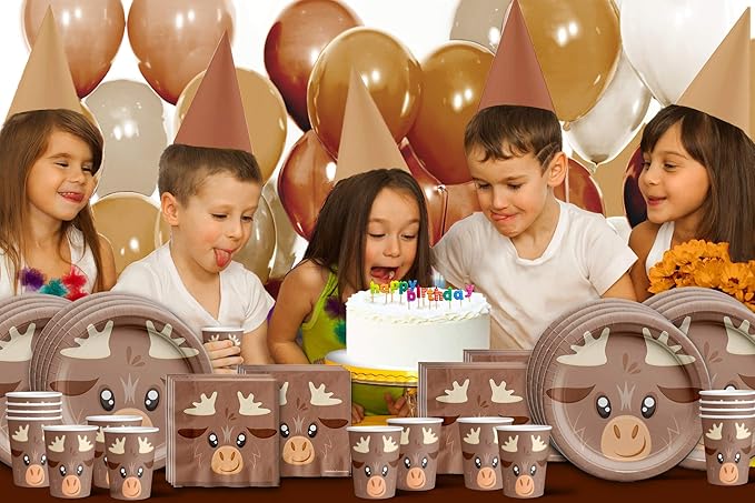Moose Birthday Party Supplies Set Plates Napkins Cups Tableware Kit for 16