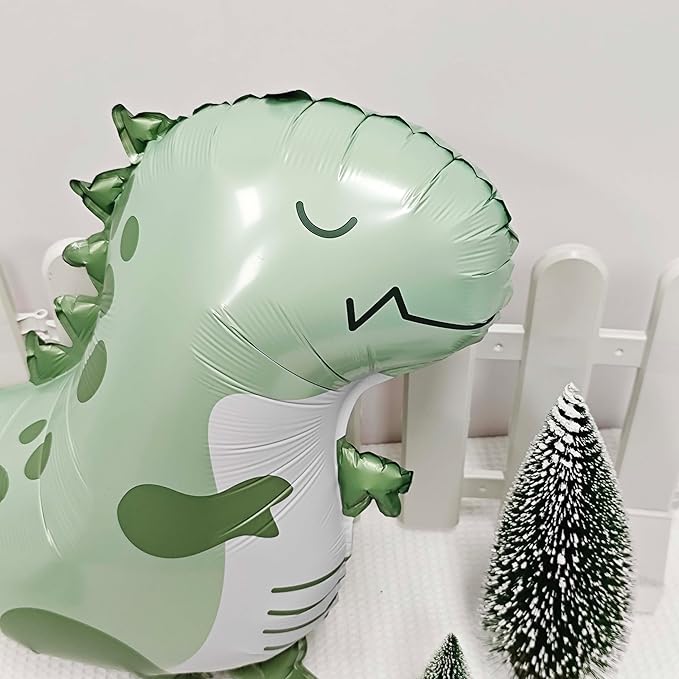 2PCS Matte Dinosaur Animal Balloons Cute inflatable dinosaur Foil Balloons for Dinosaur themed Birthday Party Baby Shower Decoration Kids Jungle Theme Birthday Party Supplies Decor
