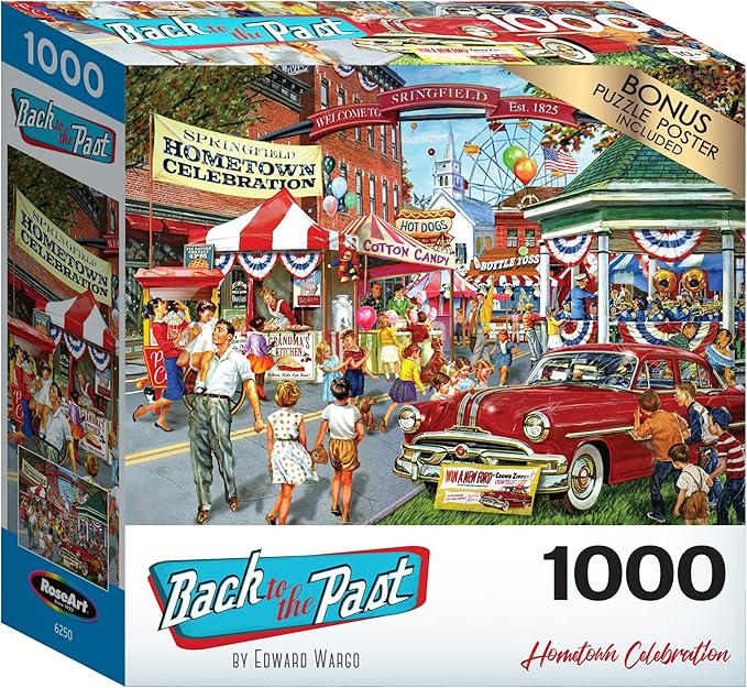 RoseArt - Back to The Past - Hometown Celebration - 1000 Piece Jigsaw Puzzle for Adults