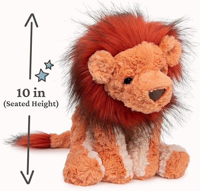 GUND Cozys Collection Lion Plush Stuffed Animal for Ages 1 and Up, Orange/Red, 10"