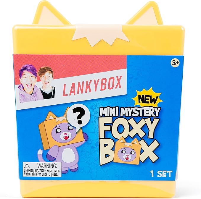 LankyBox Mini Foxy Mystery Box Foxy Mystery Box with 9 Exciting Toys to Discover Inside, Officially Licensed LankyBox Merch