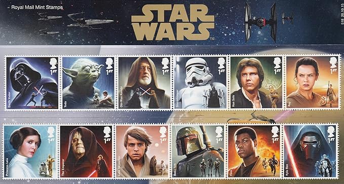 STAR WARS The Force Awakens Character Stamp Set Royal Mail Collectible Postage Stamps