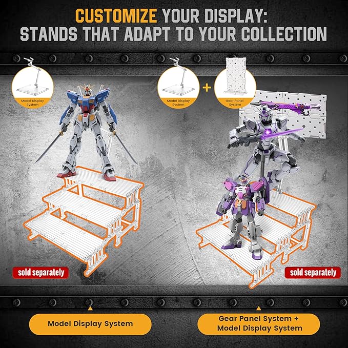 SPARKSTOY 3-Tier Clear Display Risers, Detachable Figure Shelf for Collectibles, Funko Pop, Figures & Desktop Decor | DIY Acrylic-Style Display Stands for Toys, Miniatures, Dessert Tables & Perfume