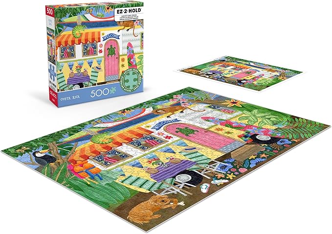 Ceaco - EZ 2 Hold - Stephanie Peterson Jones - Costa Rica - 500 Piece Puzzle for Adults - Challenging and Perfect for Game Nights - Finished Puzzle Size 21.25 x 15