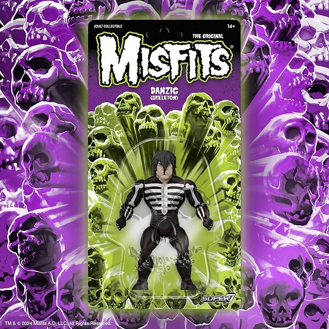 Super7 Vintage Misfits Danzig Skeleton - 5.5" Misfits Action Figure Classic Music Collectibles and Retro Toys