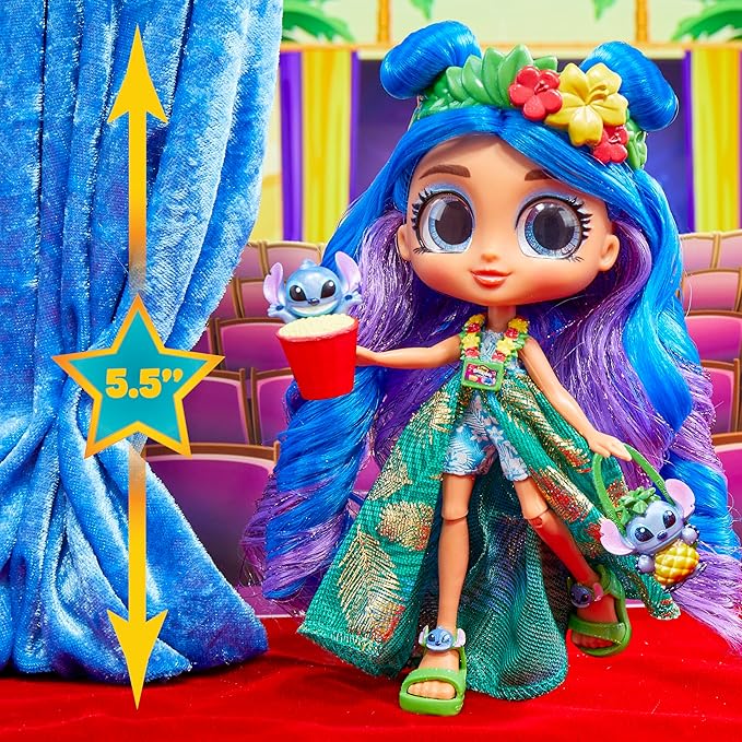 Disney Doorables ADOORBS Deluxe Stitch Superfan Doll – 5.5" Poseable Disney Stitch Fashion Doll with Mini Figures & Accessories, Easter Basket Stuffer