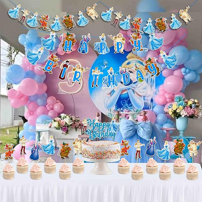 Seyal® Cnderela Theme Birthday Party Supplies