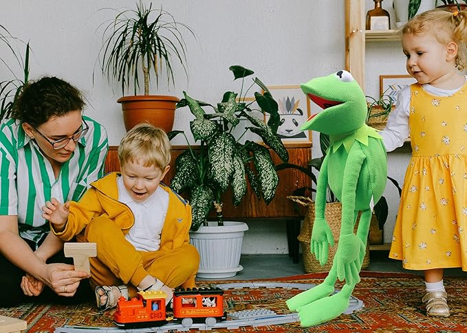 Kermit Frogs Hand Puppet, Frog Plush,The Muppets Show, Soft Frog Puppet Doll Suitable for Role Play -Green, 24 Inches