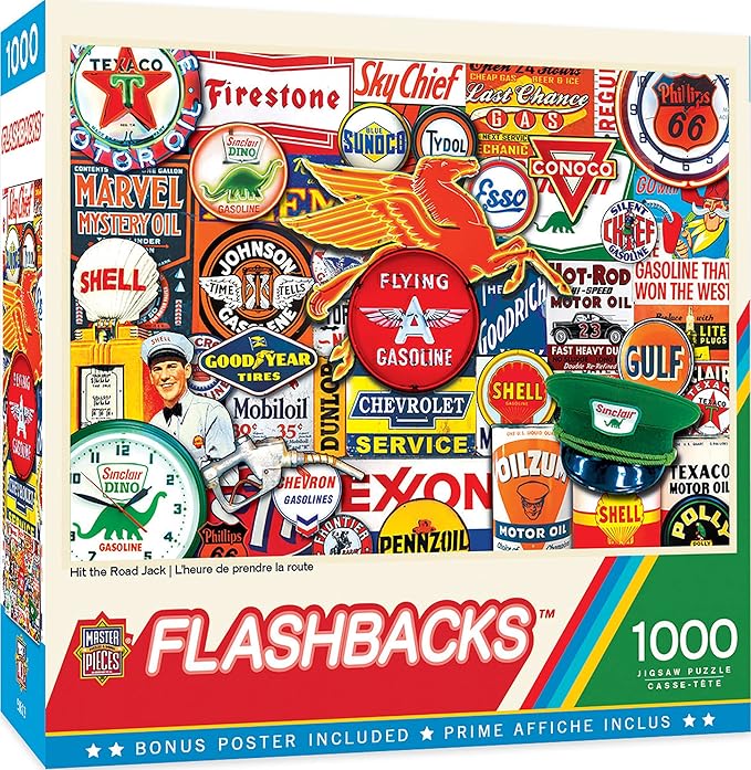 MasterPieces - 1000 Piece Jigsaw Puzzle, Hit the Road Jack, Fun for Adults, Family, Kids, Non-Glare Finish, 19.25" x 26.75"