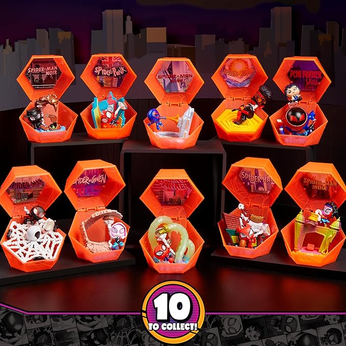 Marvel Doorables Spider-Verse Collector Capsule, Collectible Toy Figures, Easter Basket Fillers, Gifts, Presents, Boys and Girls Ages 5 Up
