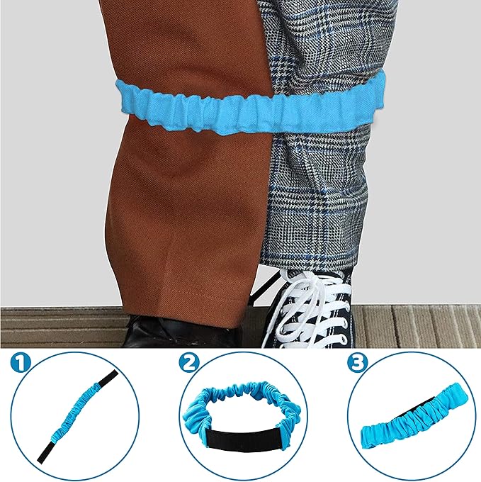 JOYIN Easter 33PCS Potato Sack Race Jumping Bags, Spoon and Egg Race, 6 Players Legged Relay Race Bands Elastic Tie Rope for Easter Theme Party Favor, Outside Lawn,Eggs Hunt Game Activities