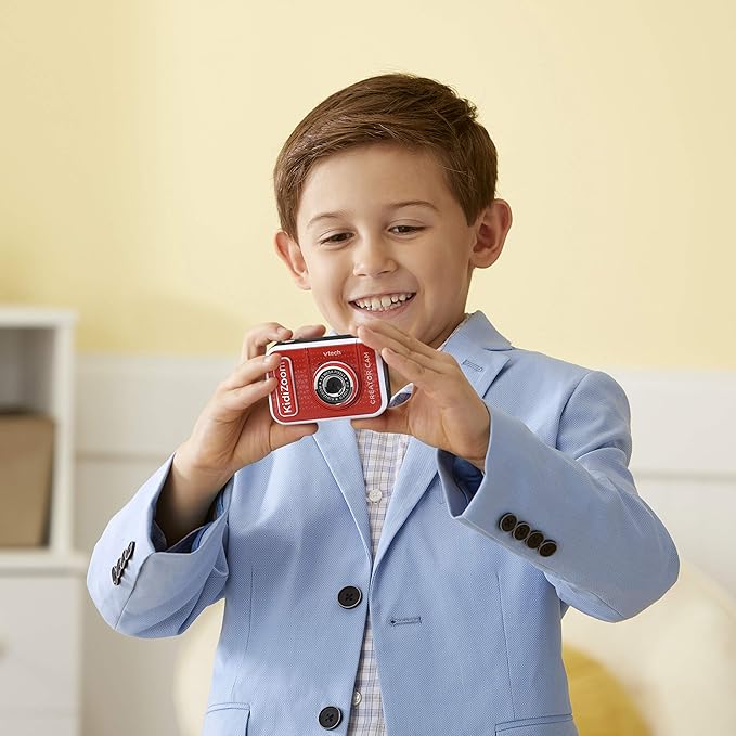 VTech KidiZoom Creator Cam, High-Definition Kids' Camera for Photos and Videos, Included Green Screen, Flip-Out Selfie Camera, Selfie Stick/Tripod, Auto Timer, Kids Ages 5 and up