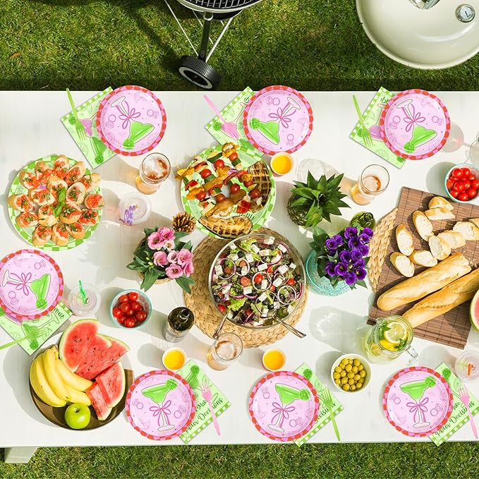 96Pcs Margs and Matrimony Bachelorette Party Decorations Fiesta Cocktail Plates and Napkins Sets Margarita Bachelorette Party Supplies for Mexican Cinco De Mayo Bridal Shower Favors Serves 24