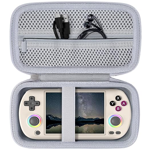 khanka Hard Travel Case Replacement for RG40XX H Retro Handheld Game Console,Case Only. (White)