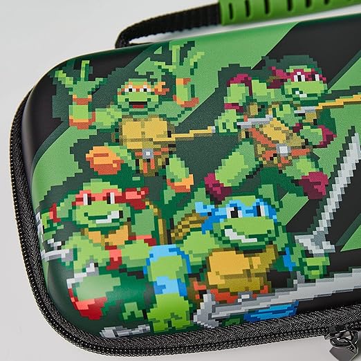 Numskull Teenage Mutant Ninja Turtles Hard Shell Travel Case for Nintendo Switch and OLED Model Console - Fits 10 Games and Switch Accessories