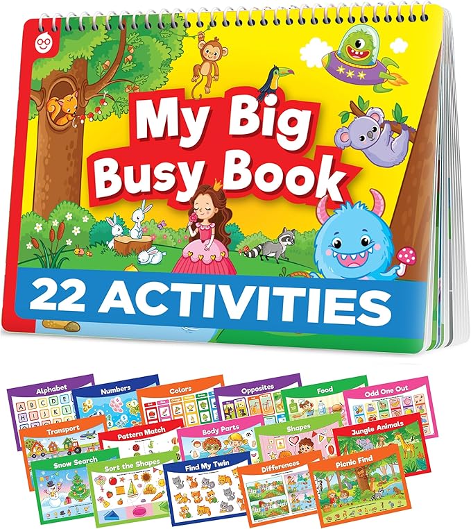 Doctor Jupiter Montessori Preschool Busy Book for Toddlers 3+ Year Olds | Preschool Learning Activities - Educational Travel Toys | Birthday Gift Ideas for Boys & Girls