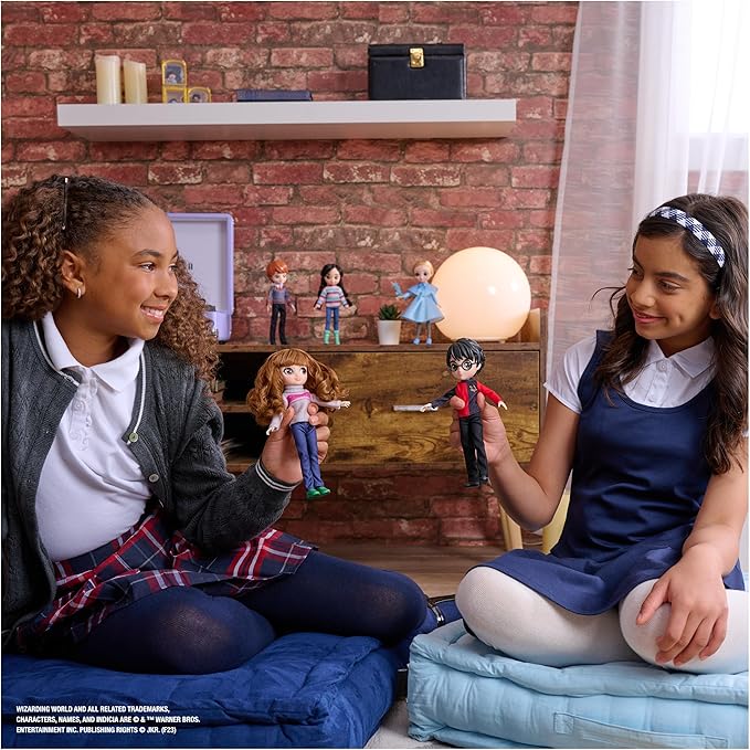 Wizarding World Harry Potter, 8-inch Harry Potter & Hermione Granger Dolls & Accessories Gift Set, over 20 Pieces, Kids Toys for Ages 6 and up