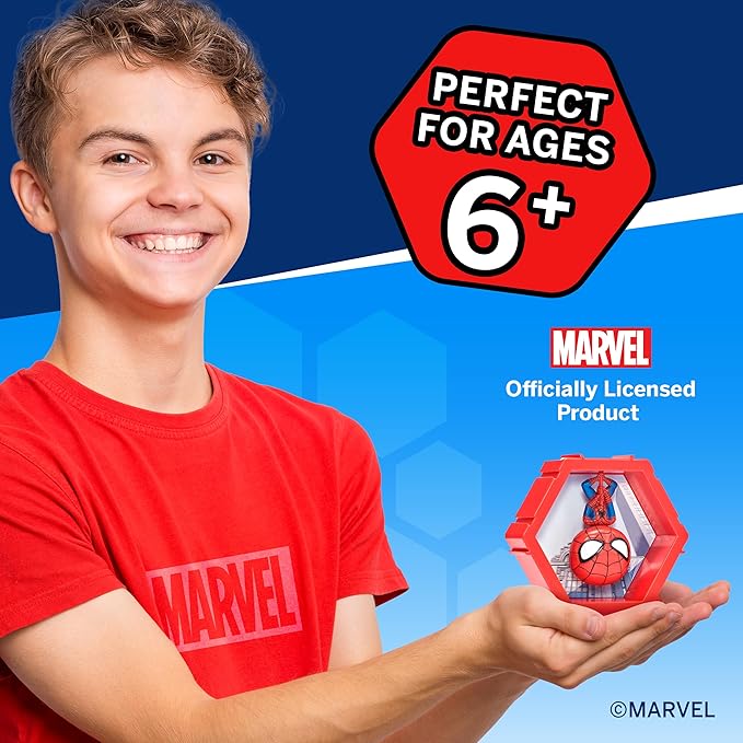 Wow! PODS 4D Marvel Spiderman - Unique Connectable & Collectable Bobblehead Figure, Wall/Shelf Display, Spiderman Figure, Spider Man Toys, Spider-Man Action Figures, Marvel Toys/Gift