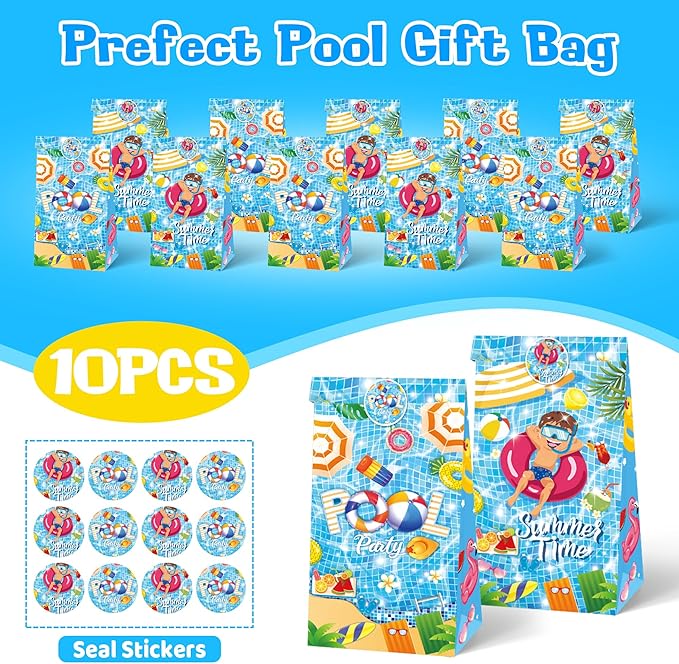 Pool Party Favors, 85 PCS Beach Party Favors Party Bag Stuffers for Kids, and More for summer party favors, luau party favors, Birthday Party Supplies