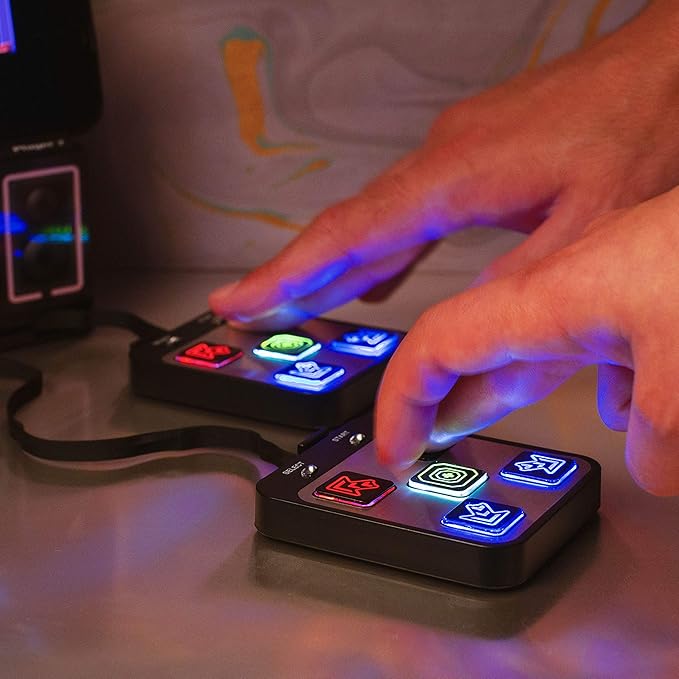 Thumbs Up Retro Games Console Arcade Finger Dance Mat Handheld Console Machine, Compatible with iPhone, Samsung and Other Smartphones