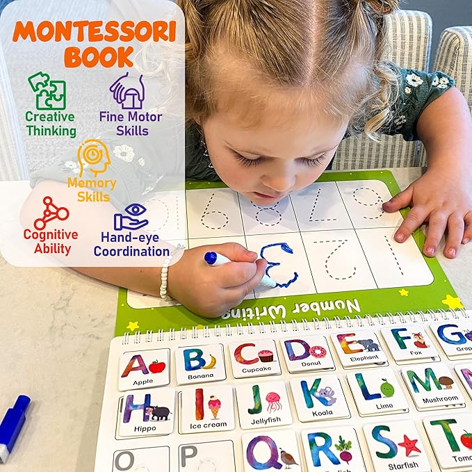 BenBen Busy Book for Toddlers, 30 Pages, Pre-Assembled, Preschool Learning Activities, Montessori Toys for Ages 3 and Up, Autism Sensory Toys, Kids Educational Activity Book, Birthday Gift