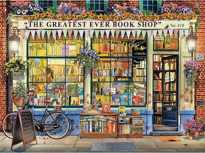 1000 Piece Puzzle for Adults Garry Walton Storefronts The Book Shop Colorful Jigsaw 27x20