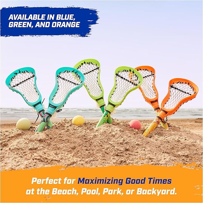 SwimWays Hydro Lacrosse, Waterproof Lacrosse Set, Outdoor Games for Adults and Kids, Sports Equipment, Pool Party Games and Toys, Blue