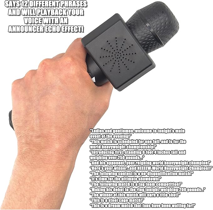 Figures Toy Company Talking Wrestling Ring Announcer Microphone