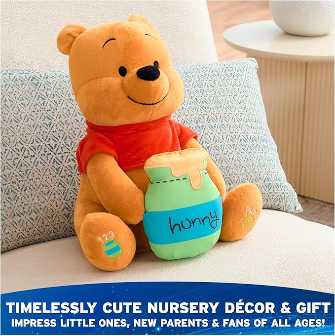 GUND Disney Official Peek-a-Boo Winnie The Pooh Plush, Interactive Stuffed Animal, Sensory Toys for Ages 0 and Up, Yellow, 11”