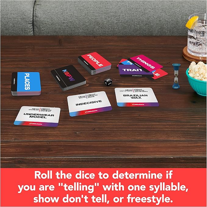 Spin Master Games, Tell Me Without Telling Me, The Viral Hit Adult Card Game, Bachelorette Party Activity, Meme Party Game, 2-10 Players, for Ages 18 & Up