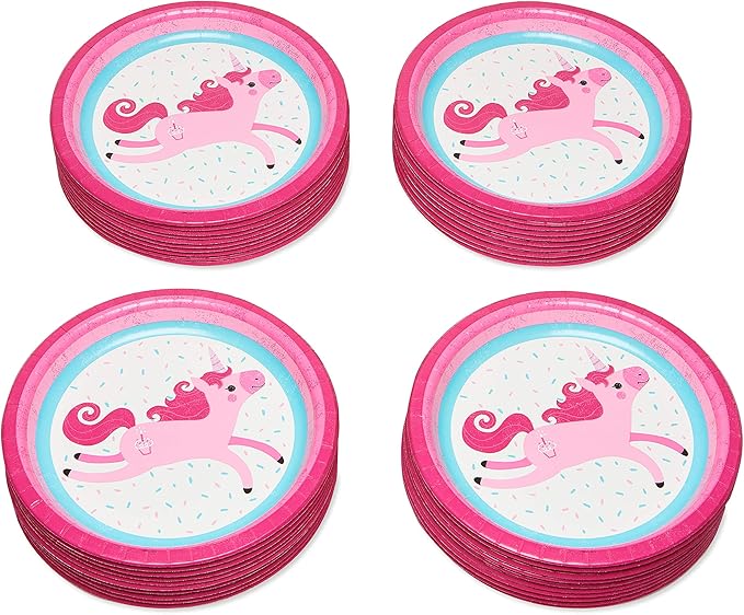 American Greetings Unicorn Party Supplies, Paper Dinner Plates (40-Count)