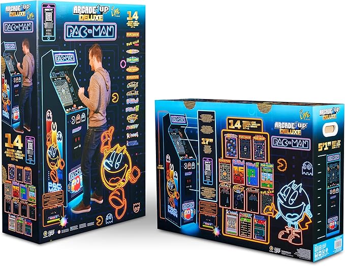 Arcade1Up PAC-Man Deluxe at Home Arcade Machine Neon Edition