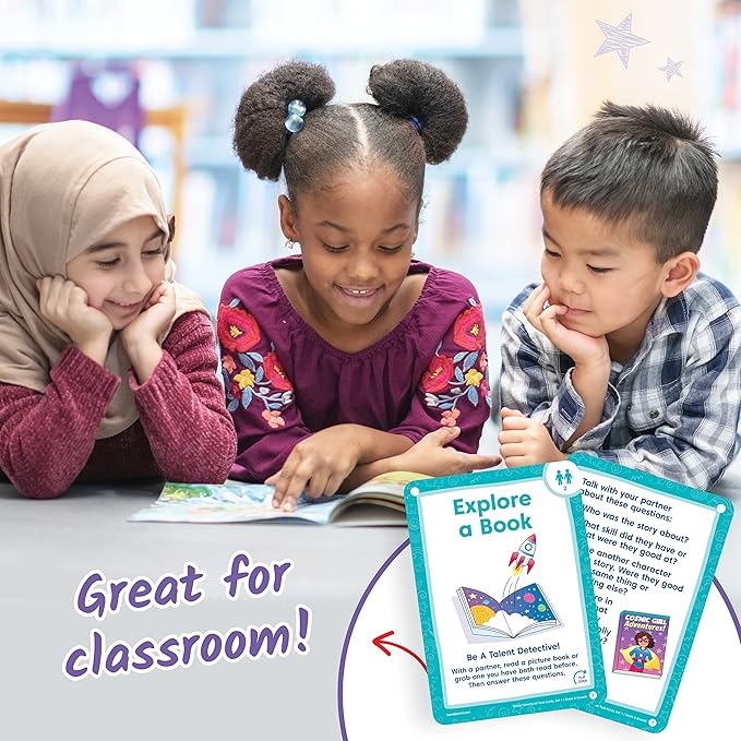 hand2mind Social Emotional Task Cards for Ages 3+, Social Emotional Learning, Play Therapy Toys for Counselors, Social Skills Activities for Kids, Conversation Starters, Emotional Regulation for Kids