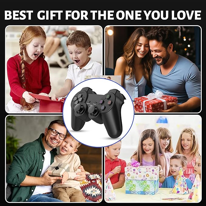 20000+ Games Retro Wireless Game Stick - Retro Game Console with 40 Emulators , 4K HD Output System, Plug and Play Video Game Consoles with 64GB TF Card, 2.4G Wireless Controllers