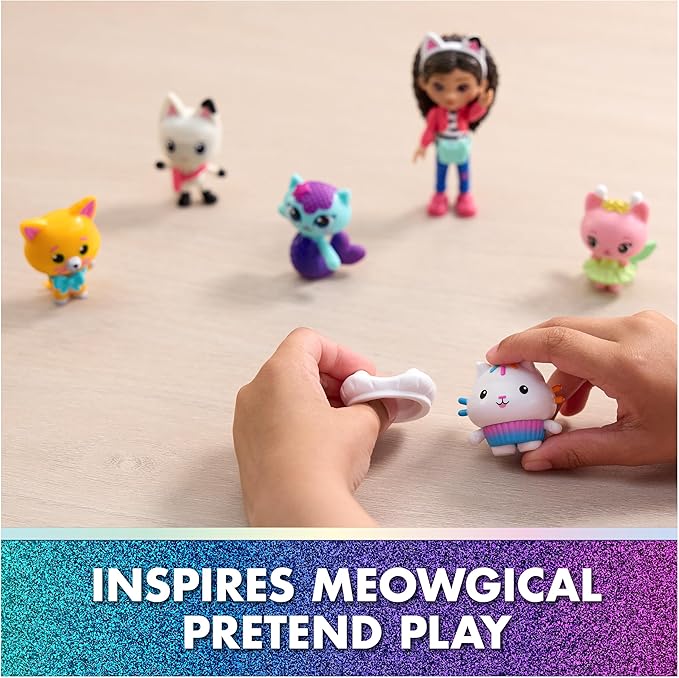 DreamWorks GABBY'S Dollhouse The Movie, Cat-Venture Crew Pack, 11-Piece Toy Figure Set with Accessories, Kids Toys for Girls & Boys Ages 3 and Up