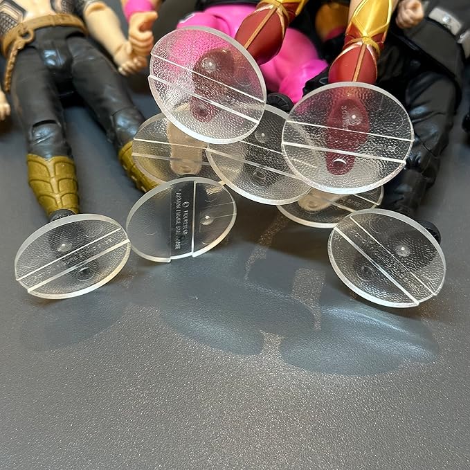 100PCS Action Figure Support Stand with Peg, 6 inch Figures Toy Display Stands Holder Bases, Compatible with 1/12 Mavel Legends Series/GiJeo Classified Series/D C/Mo tu Models