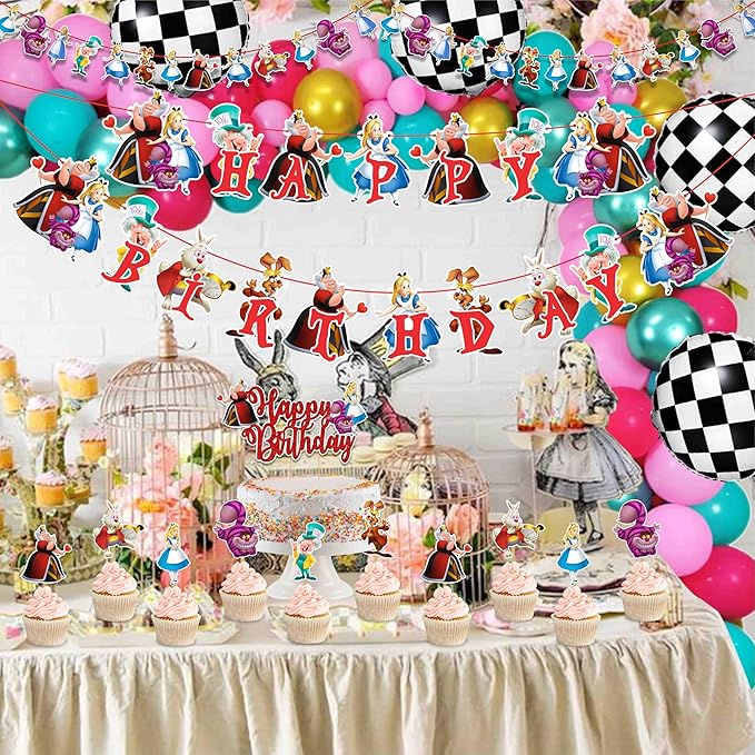 Seyal® Alice in Wondrland Theme Birthday Party Supplies
