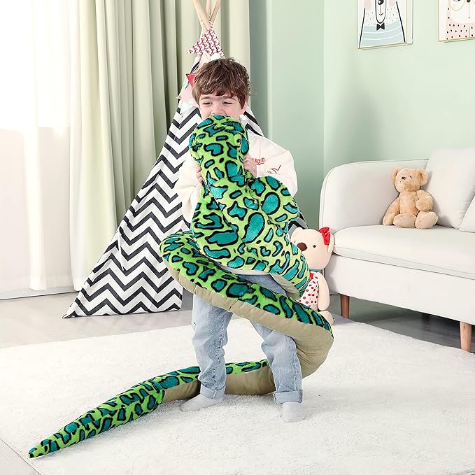 IKASA Giant Snake Stuffed Animal Plush Toy,106" Large Cobra Cute Jumbo Soft Toys,Huge Big Size Fluffy Plushy Fat Oversized Plushie,Gifts for Kids