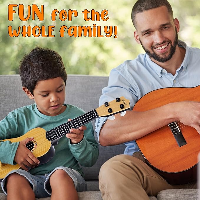 My First Ukulele, 16'' Beginner Musical Instrument Toy Child Activity, Children Learning Education Starter Guitar Gift